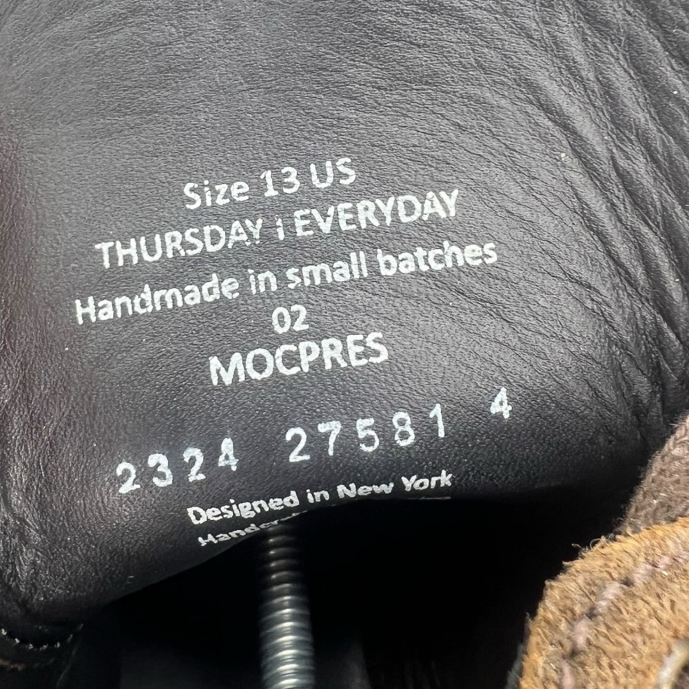 Thursday Boots‎ Mocha President MOCPRES Suede Brown Super Nice Men's Size 13 - Picture 7 of 7